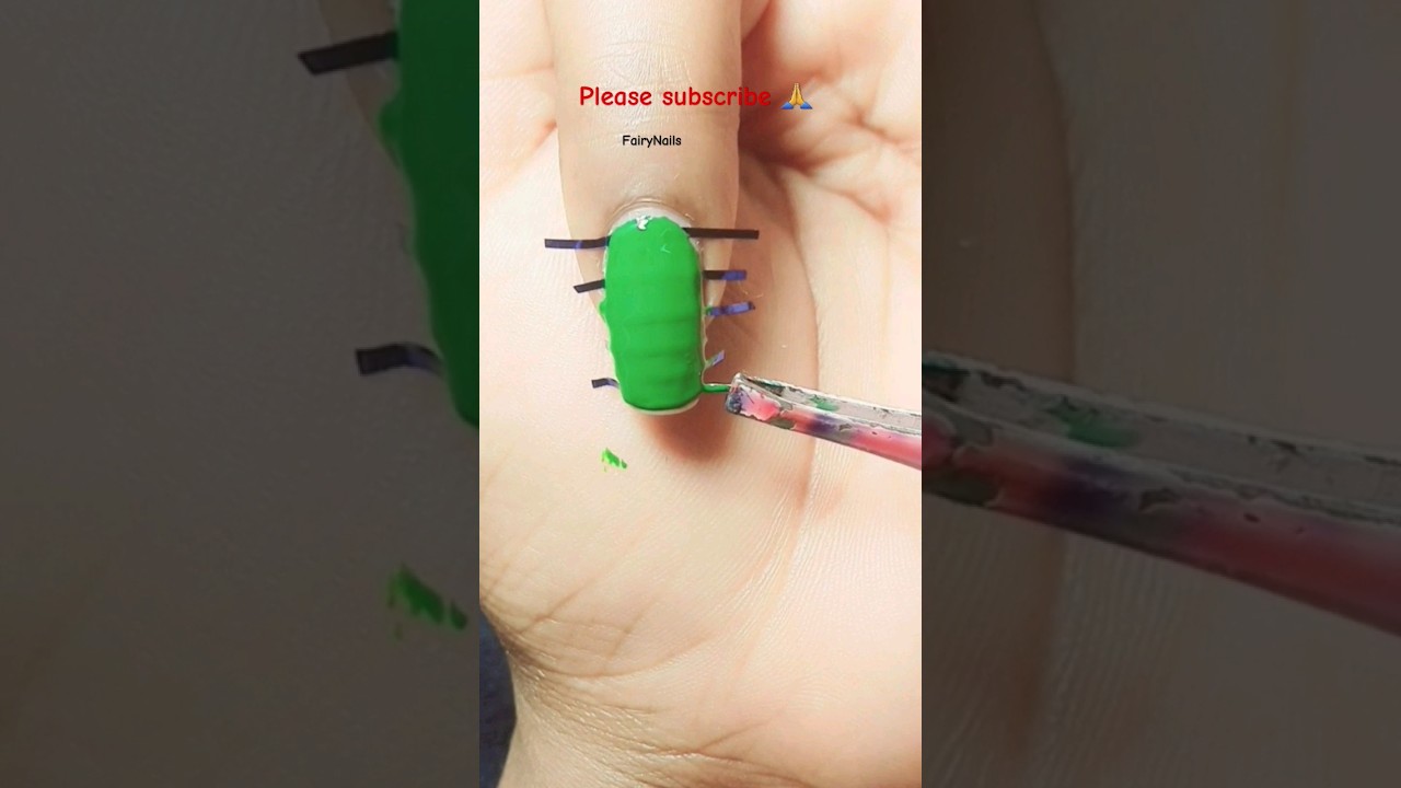 easy stripe nailart design at home 💅 | 