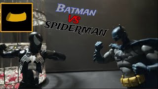 Batman vs Black suit Spider man | (stop motion animation)