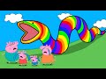 Peppa Pig's Family Flees the Colossal Cursed Rainbow! 🌈 | Peppa Pig Animation