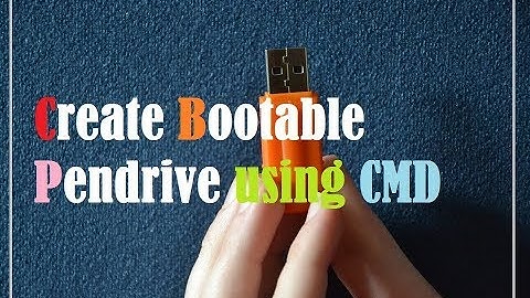 Create Bootable Pendrive using Disk part/CMD