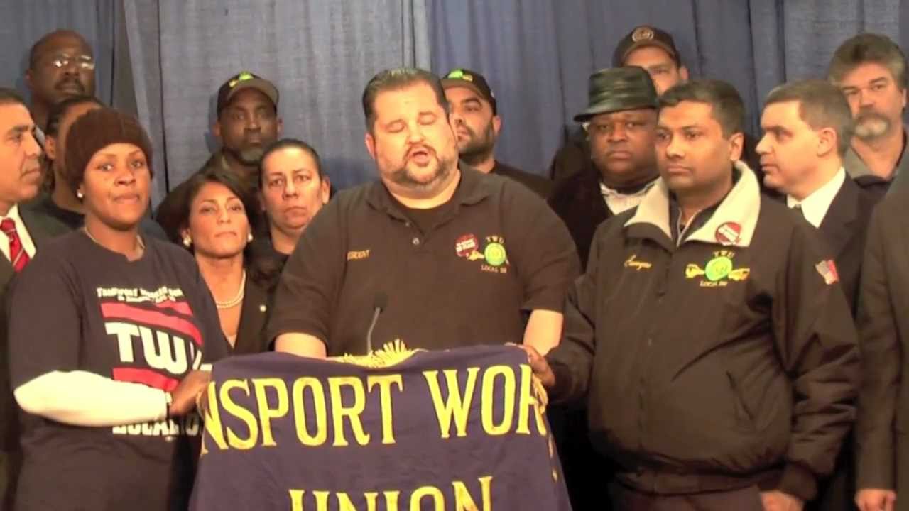 TWU Local 100 President John Samuelsen speaks in Albany on contract negotiations at MTA YouTube