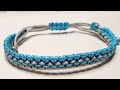 Pulsera de dos colores #macrame #bisuteria #pulserasdehilo #manillastutorial 