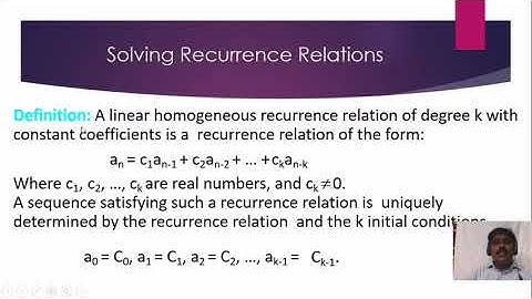 SHABBIR-MFCS-UNIT-4-VIDEO-NO-1-Introduction to Recurence Relation