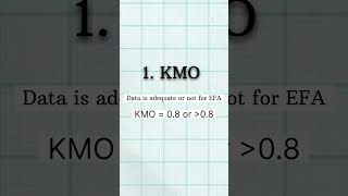 3 Metrics for EFA (Exploratory Factor Analysis) #shorts #dataanlysis #research