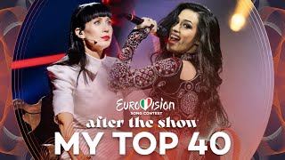 Eurovision 2022 | My Top 40 (After the Show)