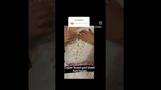 Copper base gold sheet Rani haram desgins ready to dispatch available Kukatpally store