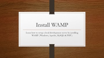 Learn how to setup a local development server by installing Bitnami WAMP Stack