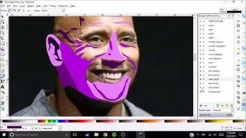 Dwayne "The Rock" Johnson Vector portrait timelapse