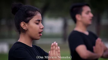 Surya Namaskar Yoga | First time with Mantra Chanting | Yoga Day
