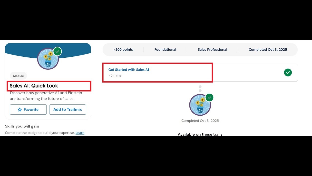Sales AI: Quick Look | Salesforce Trailhead - YouTube