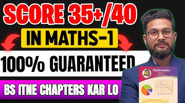 SCORE 35+/40 IN MATHS 1 | SIRF ITNA CHAPTERS KRLO🔥 | JR TUTORIALS | 