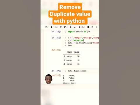 How to remove duplicate value with python programming #python # ...