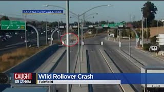 Harrowing Interstate 80 Crash Sends SUV Tumbling Past Truck Scales