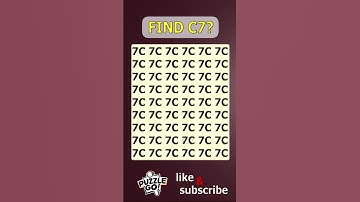 Tell me where C7 | Math Puzzle #shorts #different #puzzles #opticalillusion