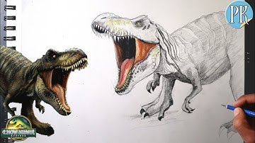 How to draw T REX || Jurassic World Rebirth ||step by step easy