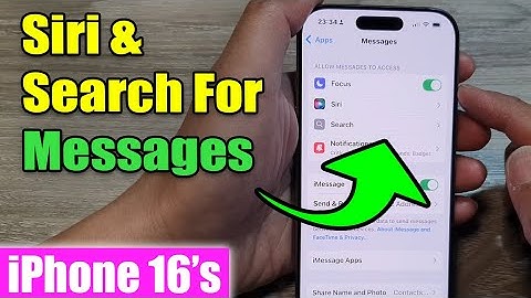 iPhone 16/16 Pro Max: How to Turn On/Off Siri & Search For Messages