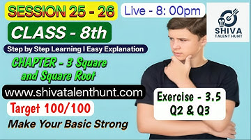 👉 🔴 LIVE | Class 8 Math