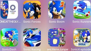Playing Sonic Dash,Sanic Jumper,Sonic Racing,Sonic Forces,SONIC AT THE OLYMPIC Best 8 Game For Ipad screenshot 5