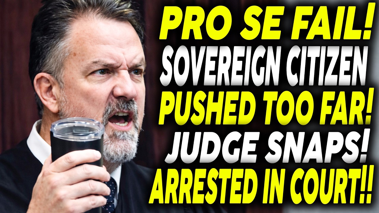 Strict Judge Destroys Sovereign Citizen’s Pro Se Defense — Arrested in Court!