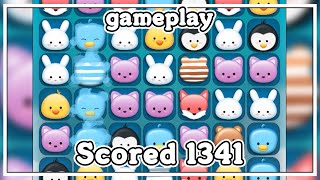 90초 Match 3 게임 플레이 1341점 screenshot 3