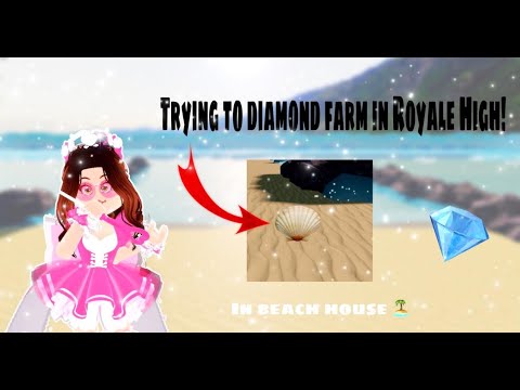 Trying to Diamond Farm in Royale High Beach House! 