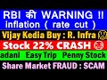 Stock 22 crash penny stocks stock market fraud scamvijay kedia r infrarbi adanieasy trip smkc