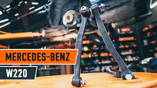 How to change a rear Anti Roll Bar Link MERCEDES-BENZ S W220 TUTORIAL | AUTODOC
