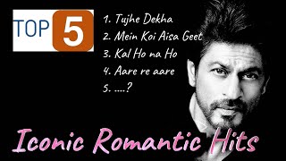 lyrical - Top 5 Iconic Romantic Hits of Shahrukh Khan #bollywood #hindisongs #kingkhan #romantic