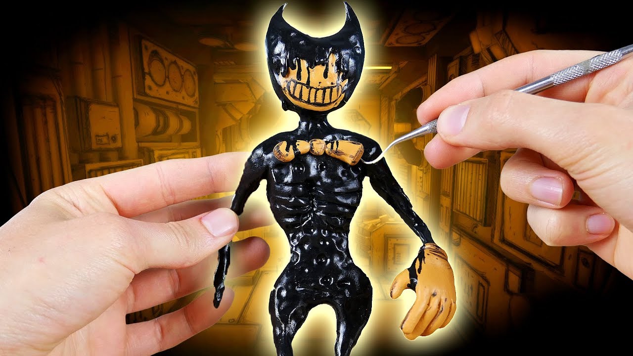 Making Bendy in Nightmare Run in POLYMER CLAY! 