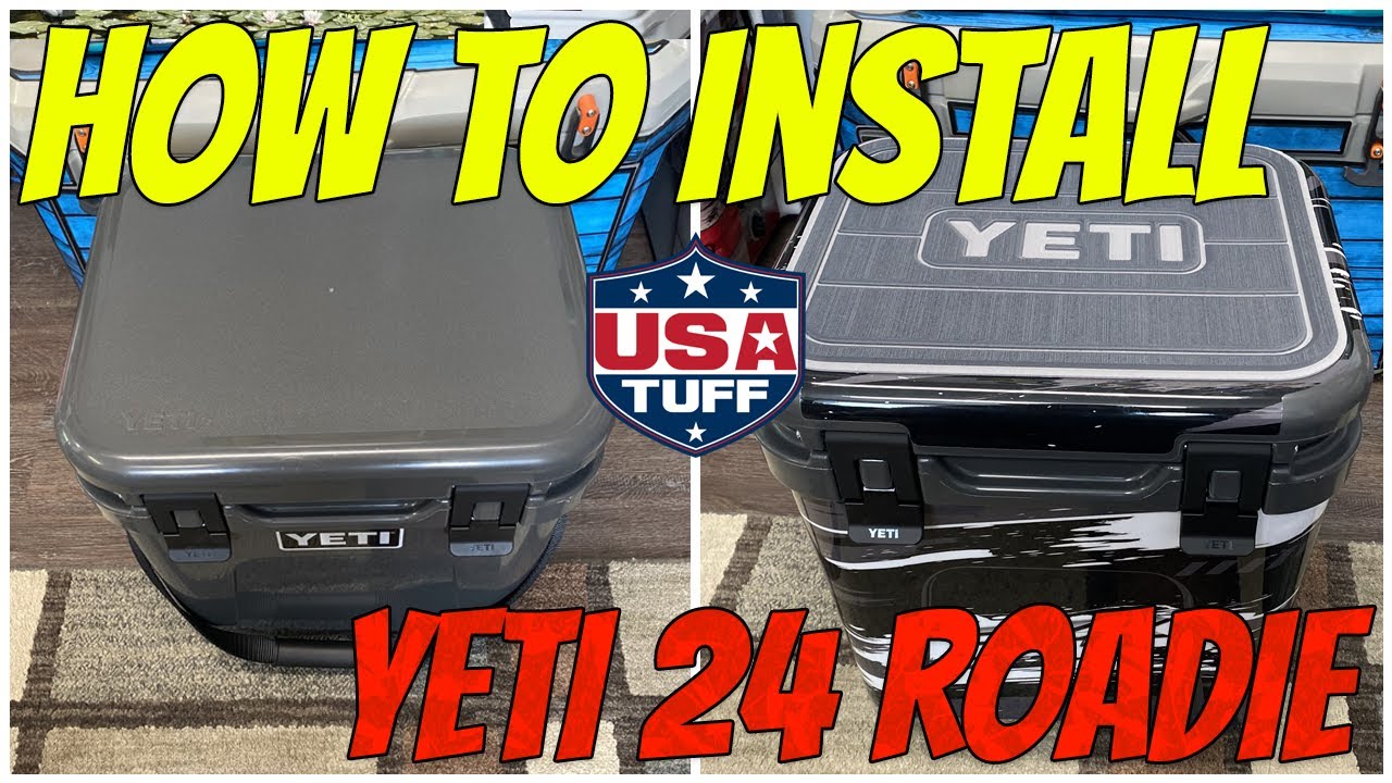 How to Install Cooler Wrap Skin on YETI Roadie 24 qt. Easy to install  pre-cut pieces by USATuff 