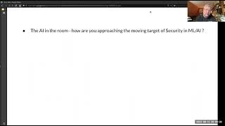 How are you approaching the moving target of Security in ML/A1?