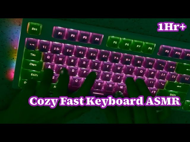 [Cozy Fast Keyboard ASMR] w/ rainstorm & fire crackle (no mid-roll ads)🌧️💤