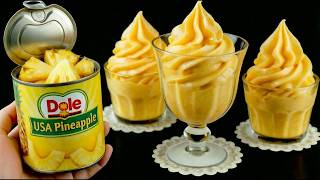 ITALIENISCHER FAVORIT Ananas-Dessert, das auf der Zunge zergeht! 5 Minuten Ananas-Mousse! Kein Ofen!