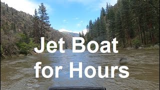 Jet Boat Corn Creek Up for 35 miles.