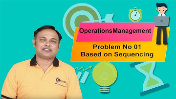 Problem No 01 Based on Sequencing - Sequencing - Operations Management CMA Inter