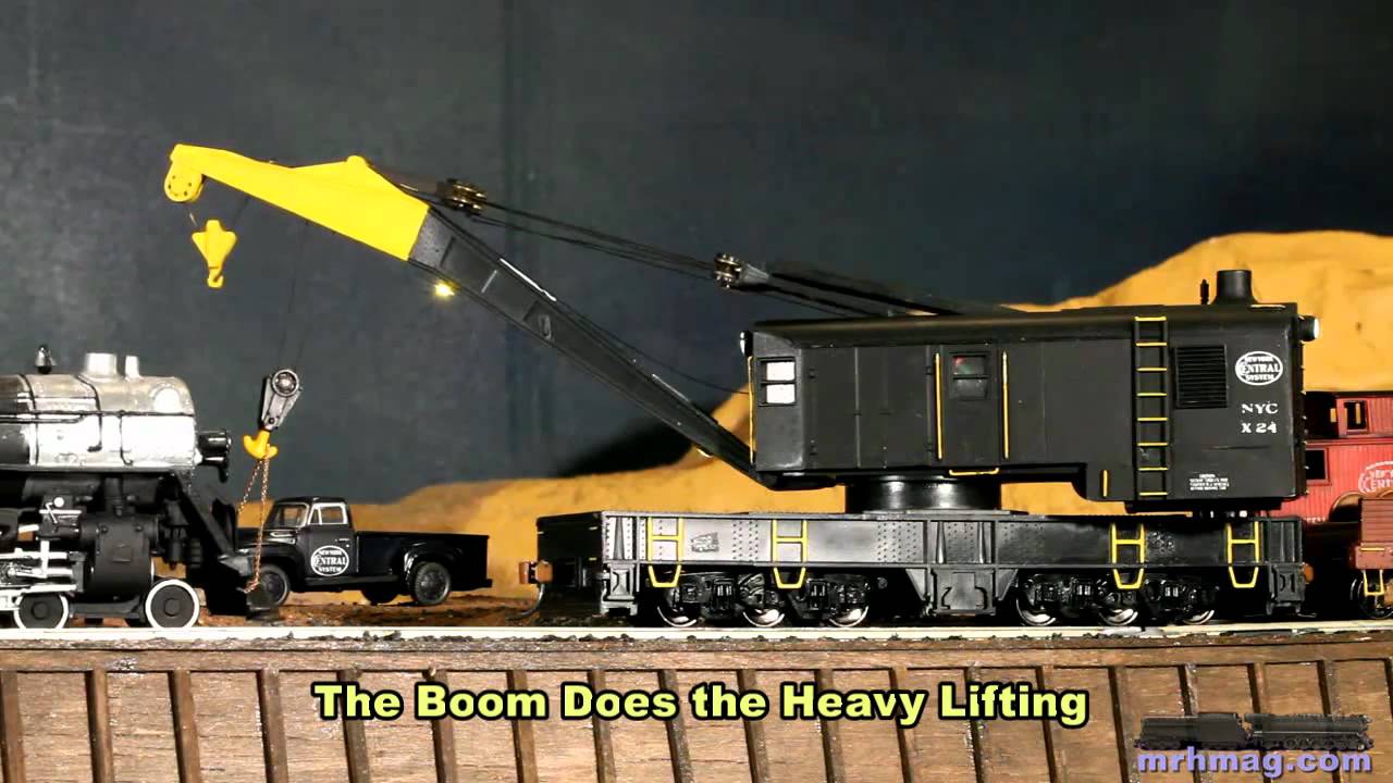 Animating an Athearn steam railroad crane in HO scale 