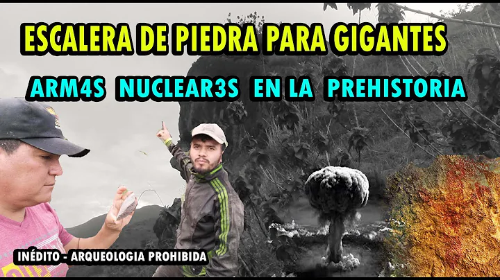 Escalera tallada en piedra para hombres gigantes /...