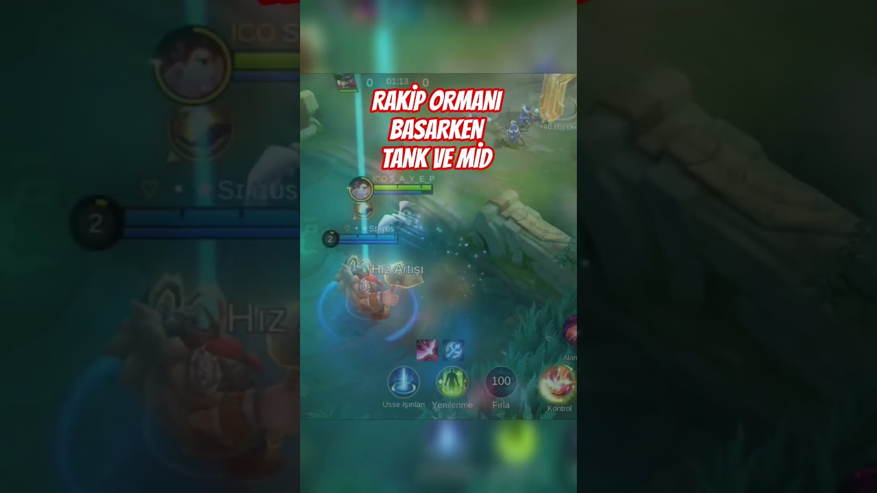 RAKİP ORMANI BASARKEN TANK VE MİD 😂 @MobileLegends5v5MOBA
