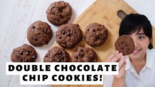 #DIRUMAHAJA DOUBLE CHOCOLATE CHIP COOKIES!! | Luvita Ho