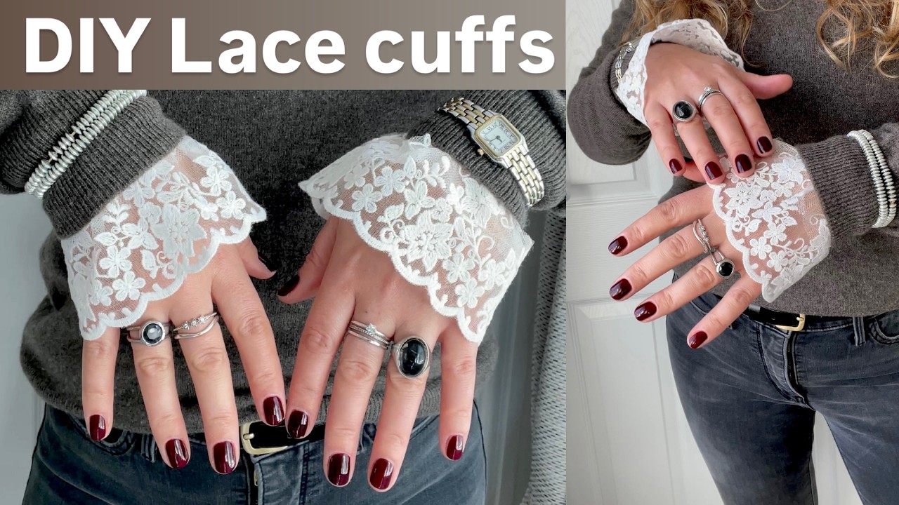 How to make Lace cuffs, Wrist Cuff Sewing Tutorial, DIY, Fashion Sewing ...