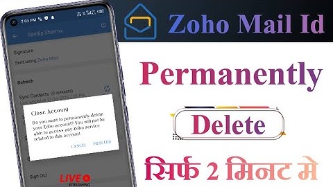 Zoho mail id permanently delete kaise kare \ How to delete Zoho mail id