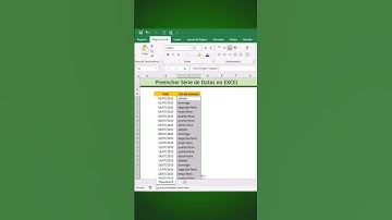Como fazer sequência de Datas automática no Excel  #shorts