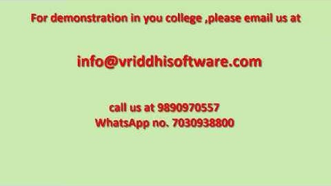 VRIDDHI College Management System  Overview
