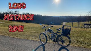 Cruising on my Four Stroke Motorized Bike and Playing Disc Golf