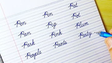 Cursive writing practice Letter P | How to write English cursive writing |How to improve Handwriting