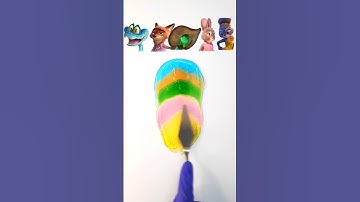 Zootopia Color Mixing (part 1) #zootopia2 #satisfying #colormixing #colors