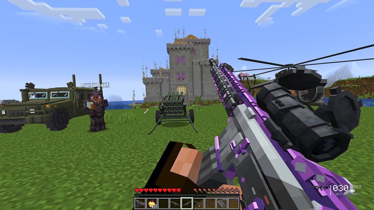 We Destroyed the Pillager Castle Using Modern Weapons and Rescued the Villagers! 💥🏰