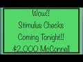 Wow! Stimulus Checks Coming Tonight! $2,000 McConnell Stimulus Check Counter Offer