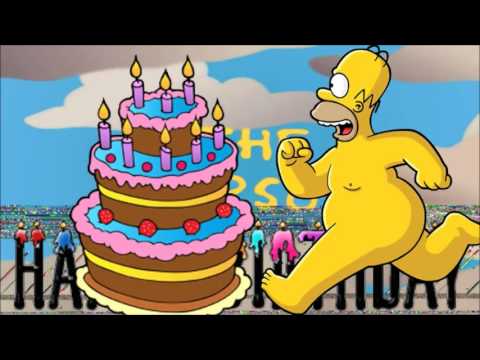 Los Simpson "Homero" Happy *Birthday! *Feliz Cumpleaños! - Y