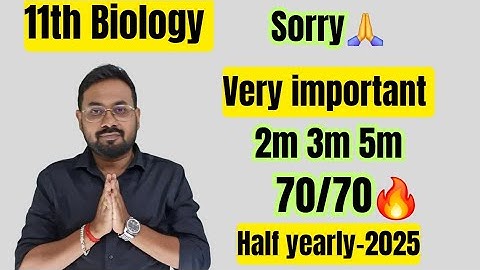 11th Biology | very important 2m 3m 5m| Half yearly exam 2025